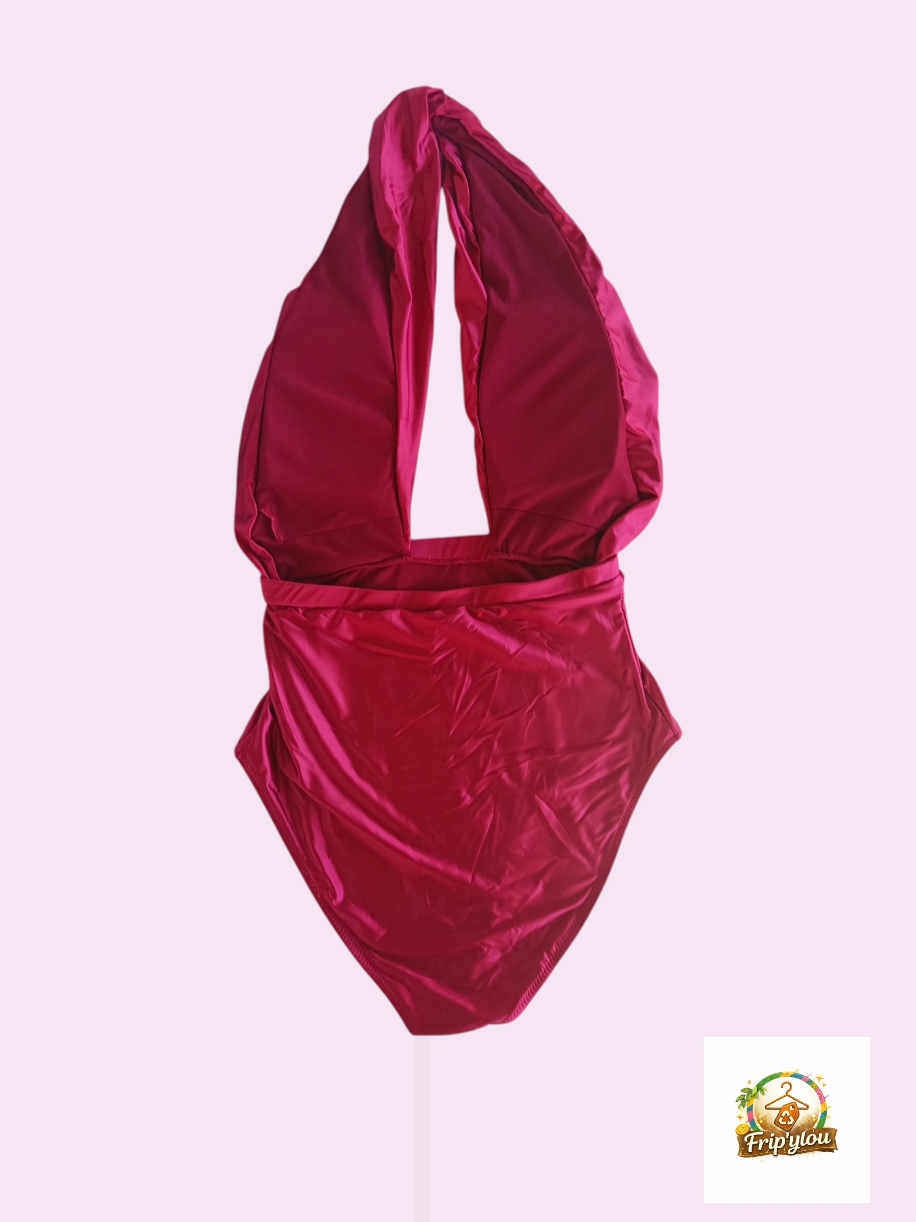 Satin one-piece backless swimsuit – Very elegant A1758 – photo 2